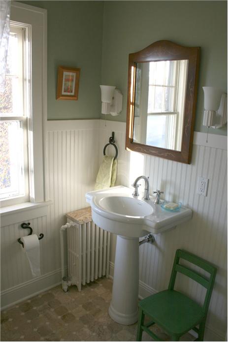 Краска Farrow & Ball цвет Vert De Terre 234 Estate Emulsion 0,1 л фото в интерьере