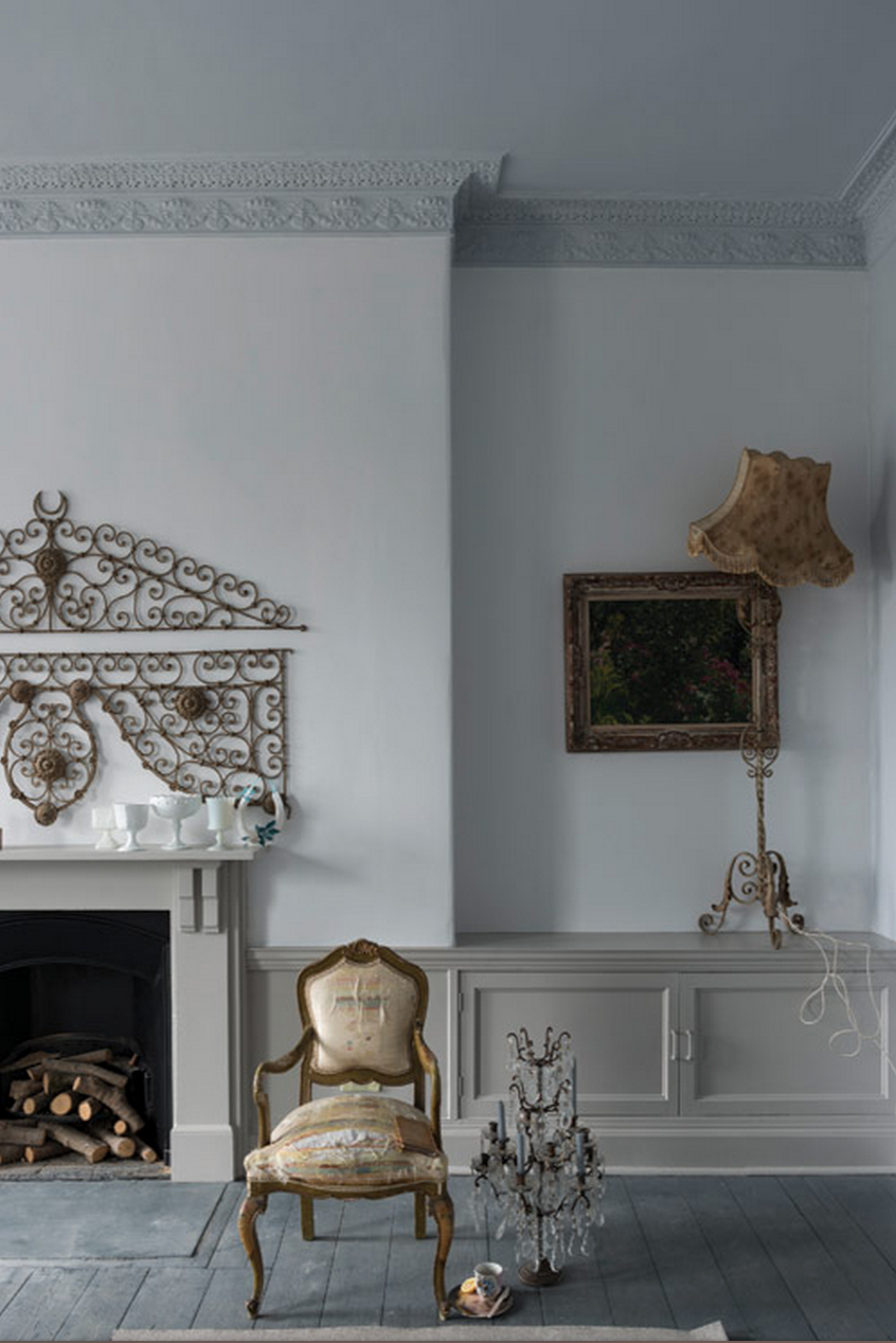 Краска Farrow & Ball цвет Wevet 273 Modern Emulsion 2,5 л фото в интерьере Краска Farrow & Ball цвет Wevet 273 Modern Emulsion 2,5 л фото в интерьере