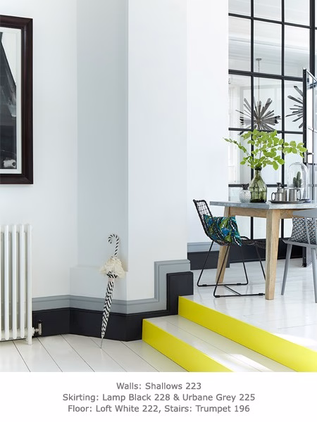 Краска Little Greene цвет Loft White 222 Absolute Matt 0,25 л фото в интерьере