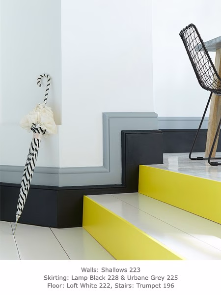 Краска Little Greene цвет Loft White 222 Absolute Matt 0,25 л фото в интерьере