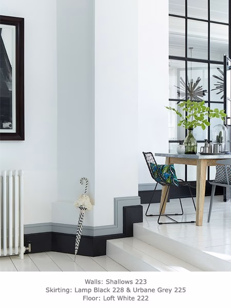Краска Little Greene цвет Urbane Grey 225 Absolute Matt 0,25 л фото в интерьере