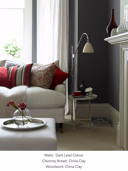 Краска Little Greene цвет Dark Lead Colour 118 Interior Oil Eggshell 1 л