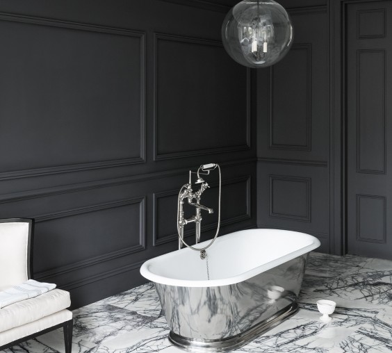 Краска Paint and Paper Library цвет Perse Grey 141 Architects Matt 0,75 л фото в интерьере