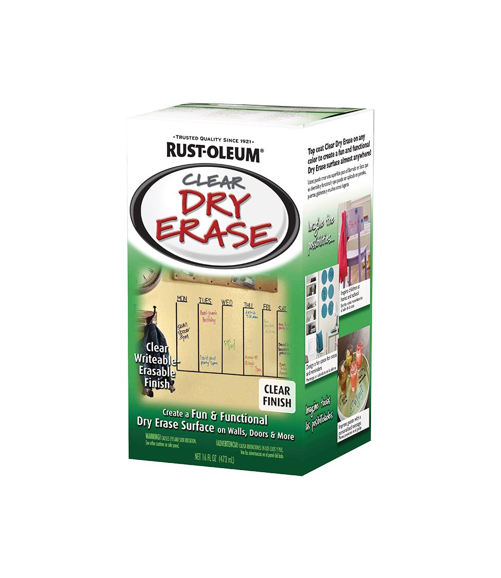 Краска Rust-Oleum Dry Erase Clear Прозрачная с эффектом маркерной доски 284637 Краска Rust-Oleum Dry Erase Clear Прозрачная с эффектом маркерной доски 284637