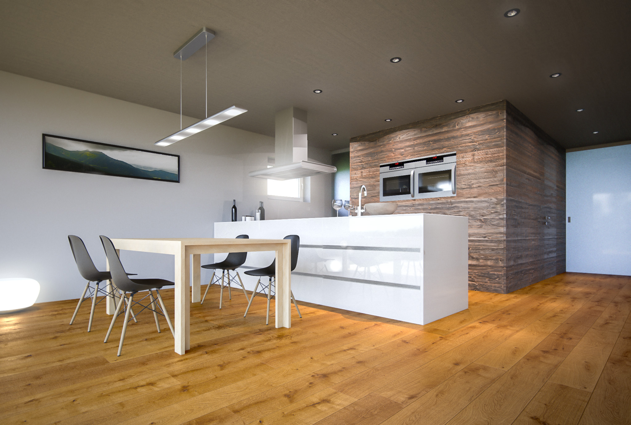 Паркетная доска Admonter Лиственница состаренная робуст Larch aged robust фото в интерьере