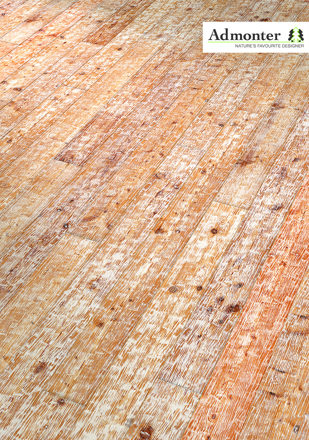 Паркетная доска Admonter Лиственница белая состаренная робуст Larch aged white robust