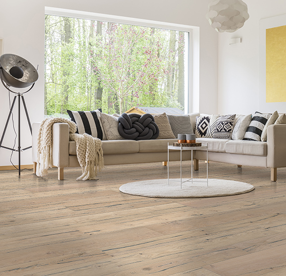 Паркетная доска Auswood Crack Glacier Oak 1200×150×10 фото в интерьере