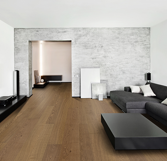 Паркетная доска Auswood Mineral Amber Oak 1200×150×10 фото в интерьере