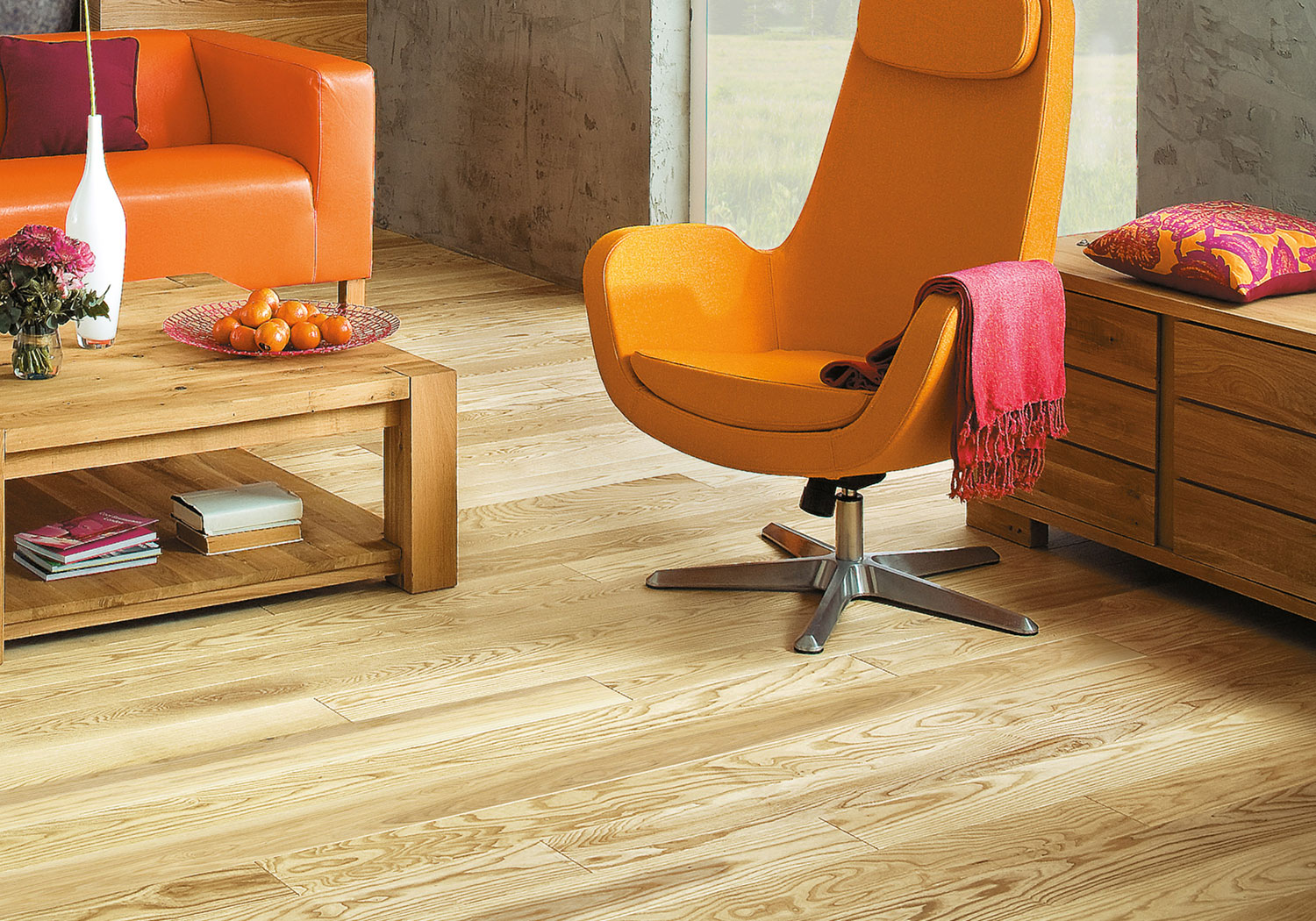 Паркетная доска Barlinek Pure ясень Saimaa Piccolo 1092×130×14 фото в интерьере