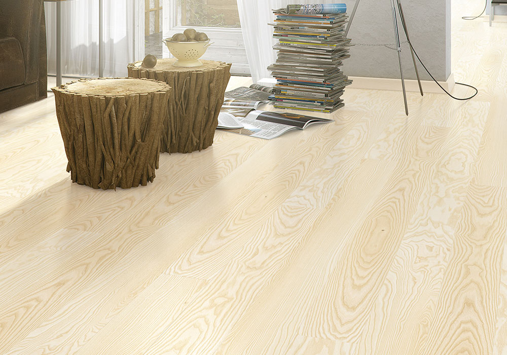 Паркетная доска Barlinek Pure ясень Moonlight Piccolo 1092×130×14 фото в интерьере