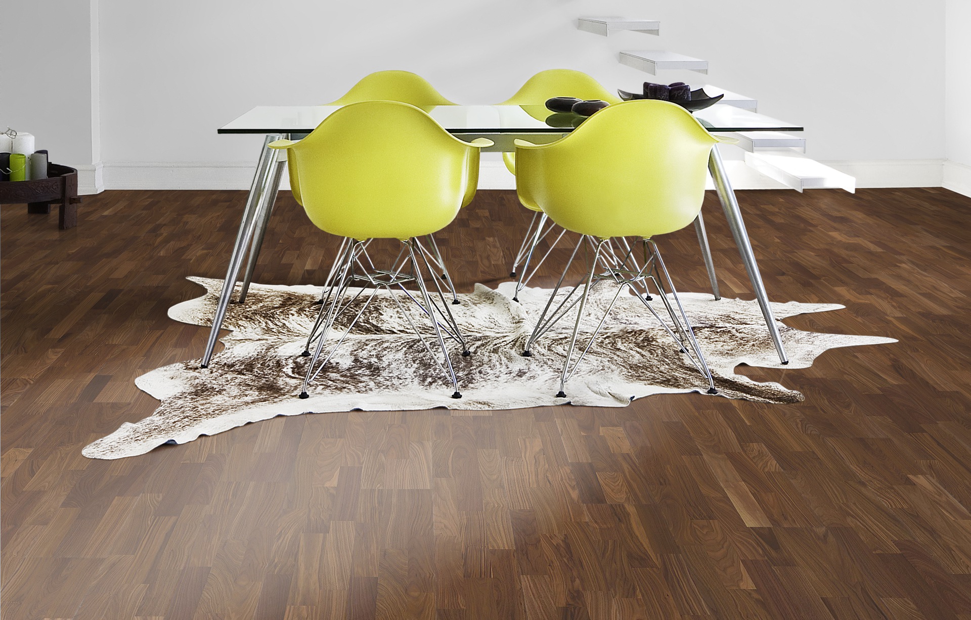 Паркетная доска Kahrs Американская Орех Монреаль Montreal 153N15VA50KW240 Calm 2423×200×15 фото в интерьере