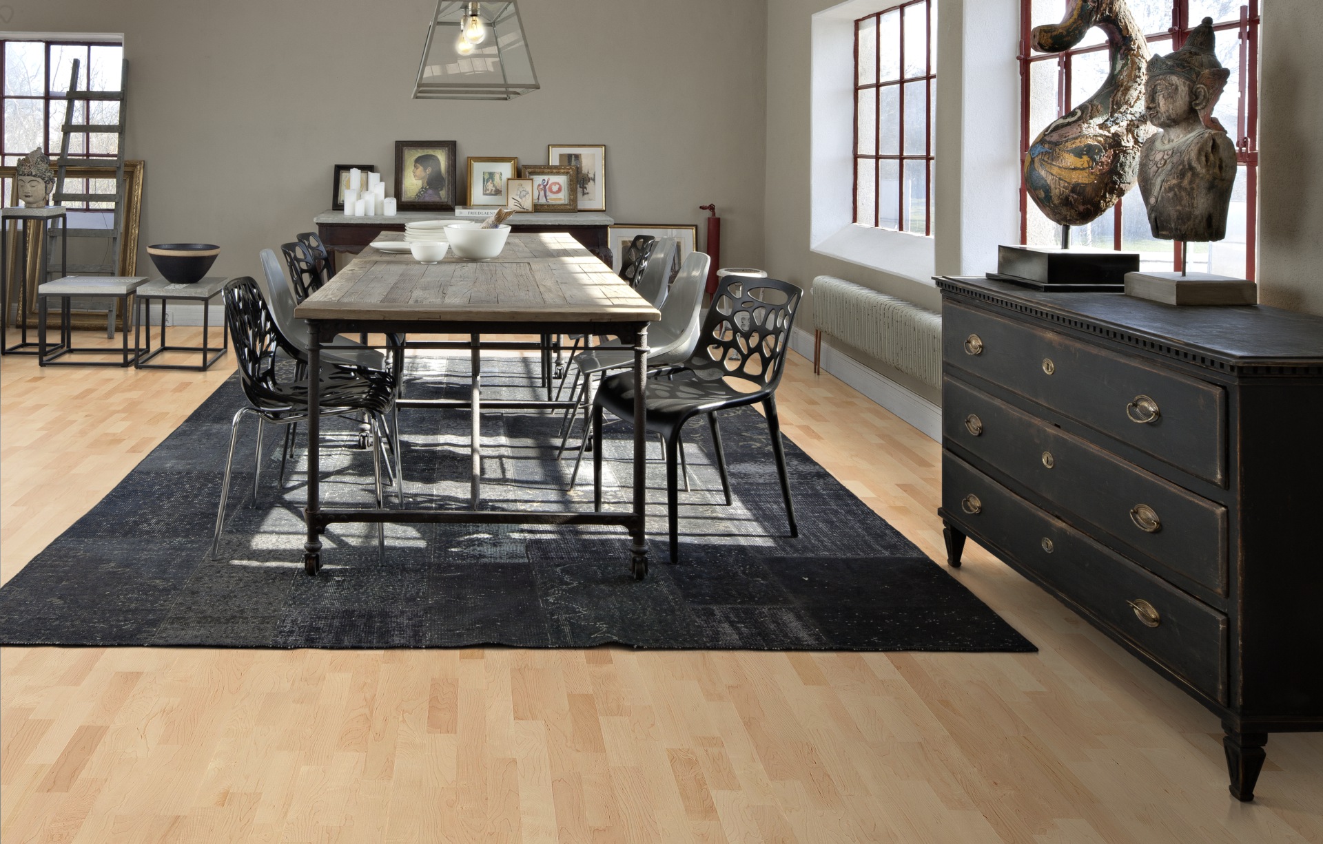 Паркетная доска Kahrs Американская Клен канадский Торонто Toronto 153N15AP50KW240 Calm 2423×200×15 фото в интерьере