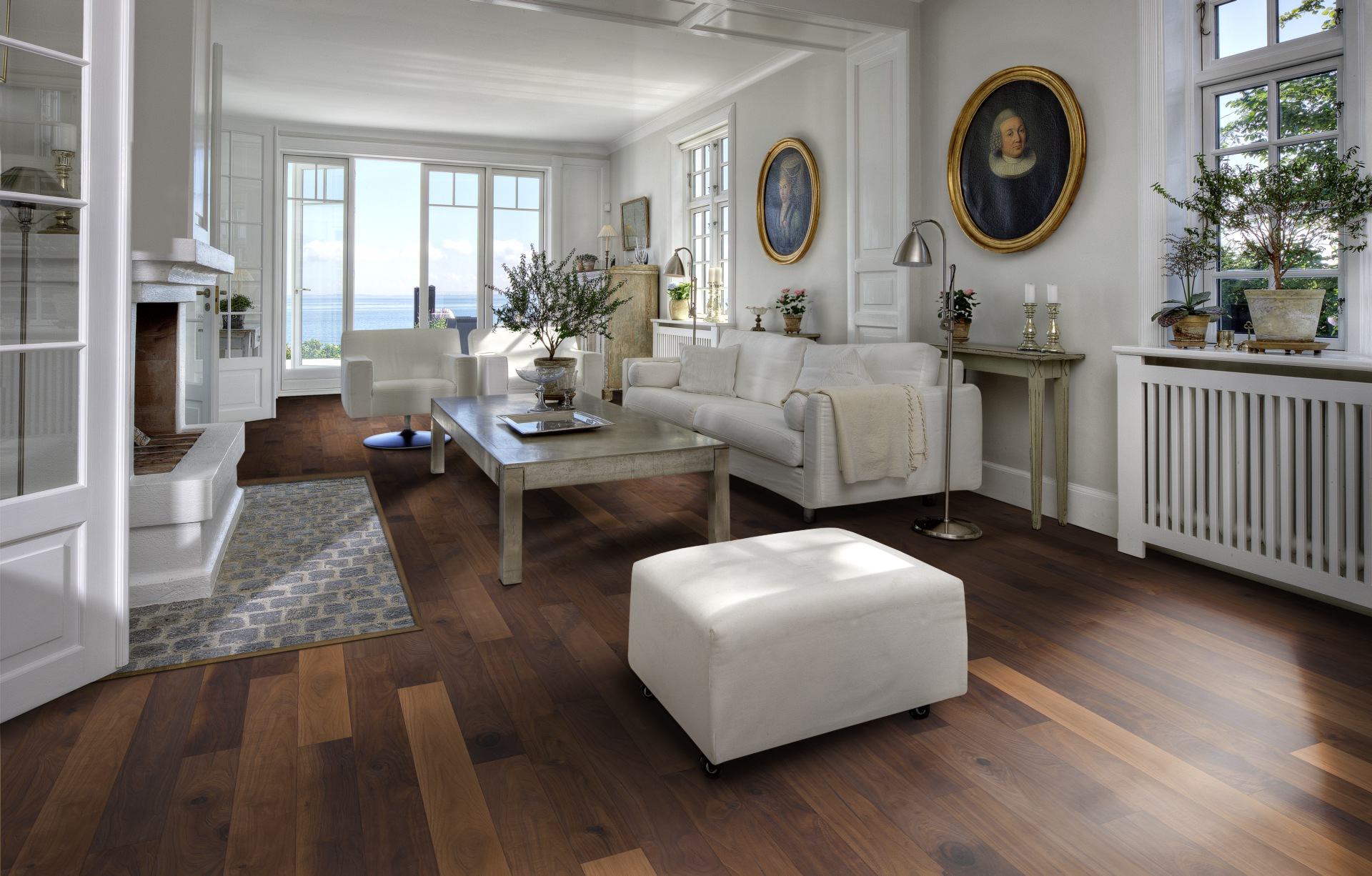 Паркетная доска Kahrs Антик Орех Грув Groove 1200×125×10 фото в интерьере