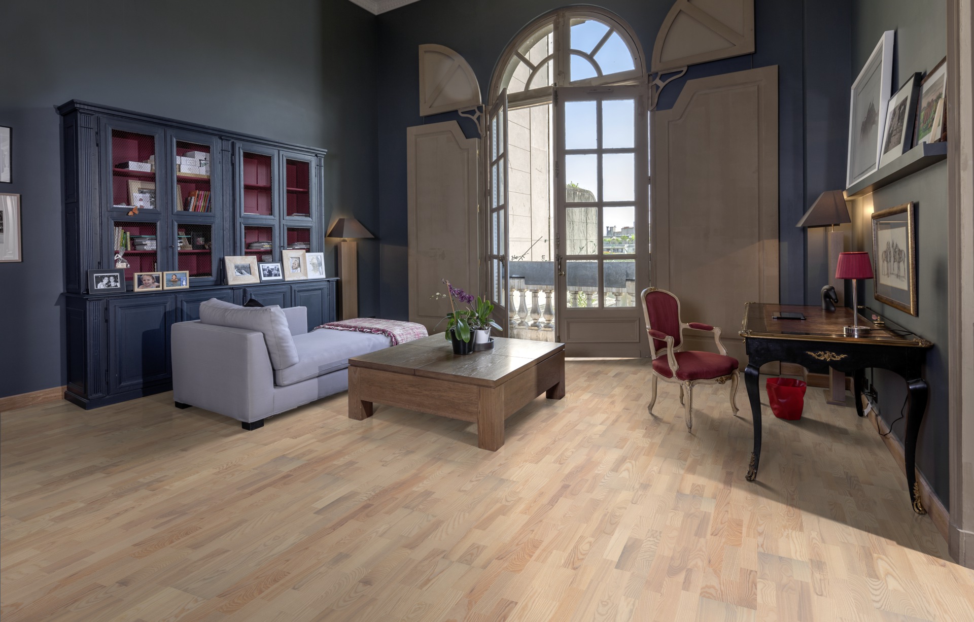 Паркетная доска Kahrs Трес Ясень Сериале Ceriale 133NACAK1VKW240 Variation 2423×200×13 фото в интерьере