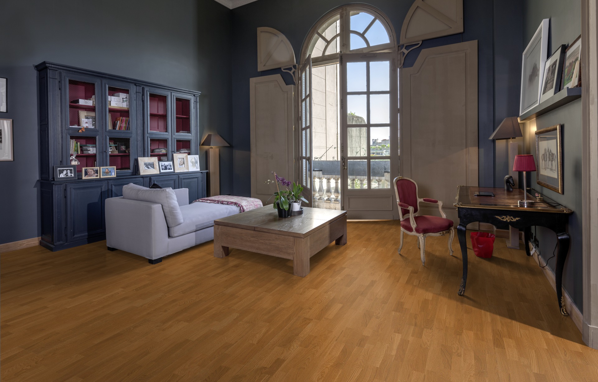 Паркетная доска Kahrs Трес Дуб Пима Pima 133NABEK7CUW240 Variation 2423×200×13 фото в интерьере