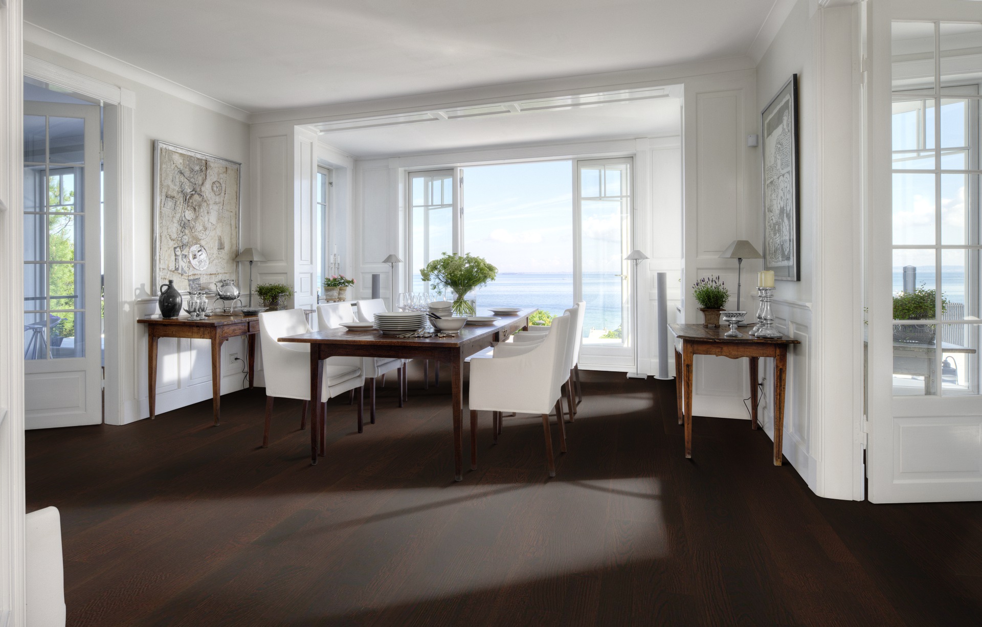 Паркетная доска Kahrs Трес Дуб Супай Supay 133NABEK5LUW240 Variation 2423×200×13 фото в интерьере