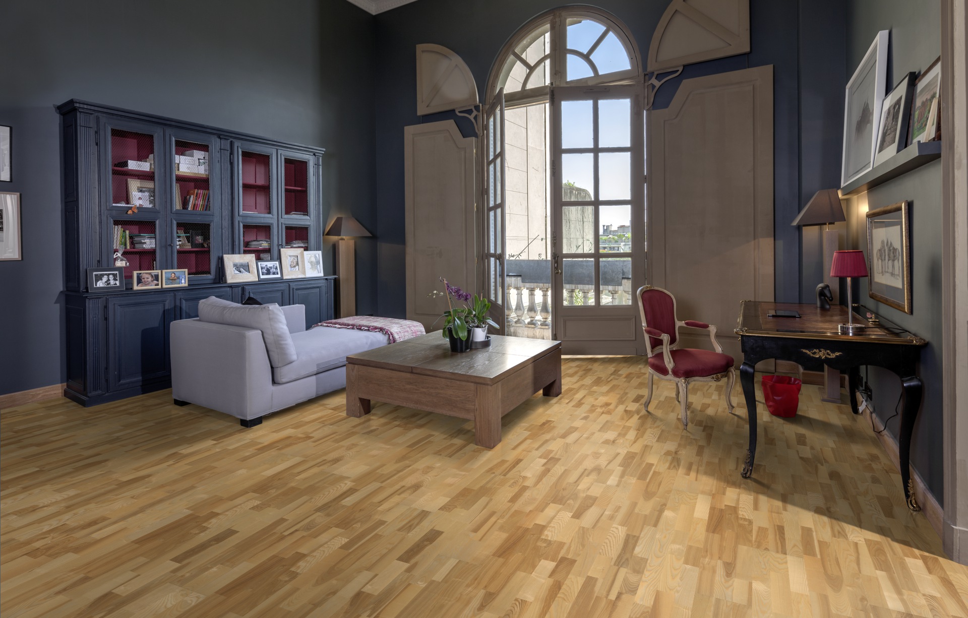 Паркетная доска Kahrs Трес Ясень Вайла Vaila 133NACAK50KW240 Variation 2423×200×13 фото в интерьере