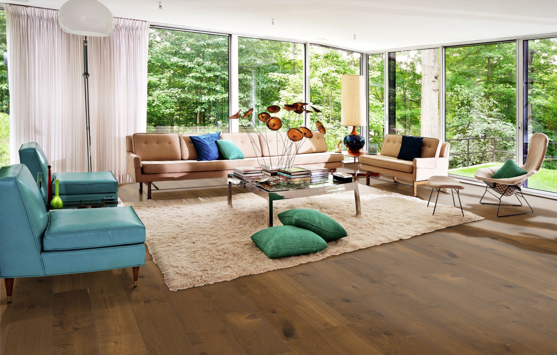 Паркетная доска Kahrs Авторская Дуб Фредрик Fredrik 151N7BEKFCKW240 Dynamic 2420×187×15 фото в интерьере