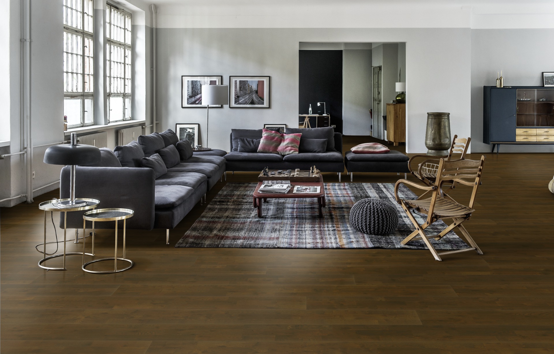 Паркетная доска Kahrs Гармония Дуб Брауни Brownie 153N6CEKA1KW240 Lively 2423×200×15 фото в интерьере