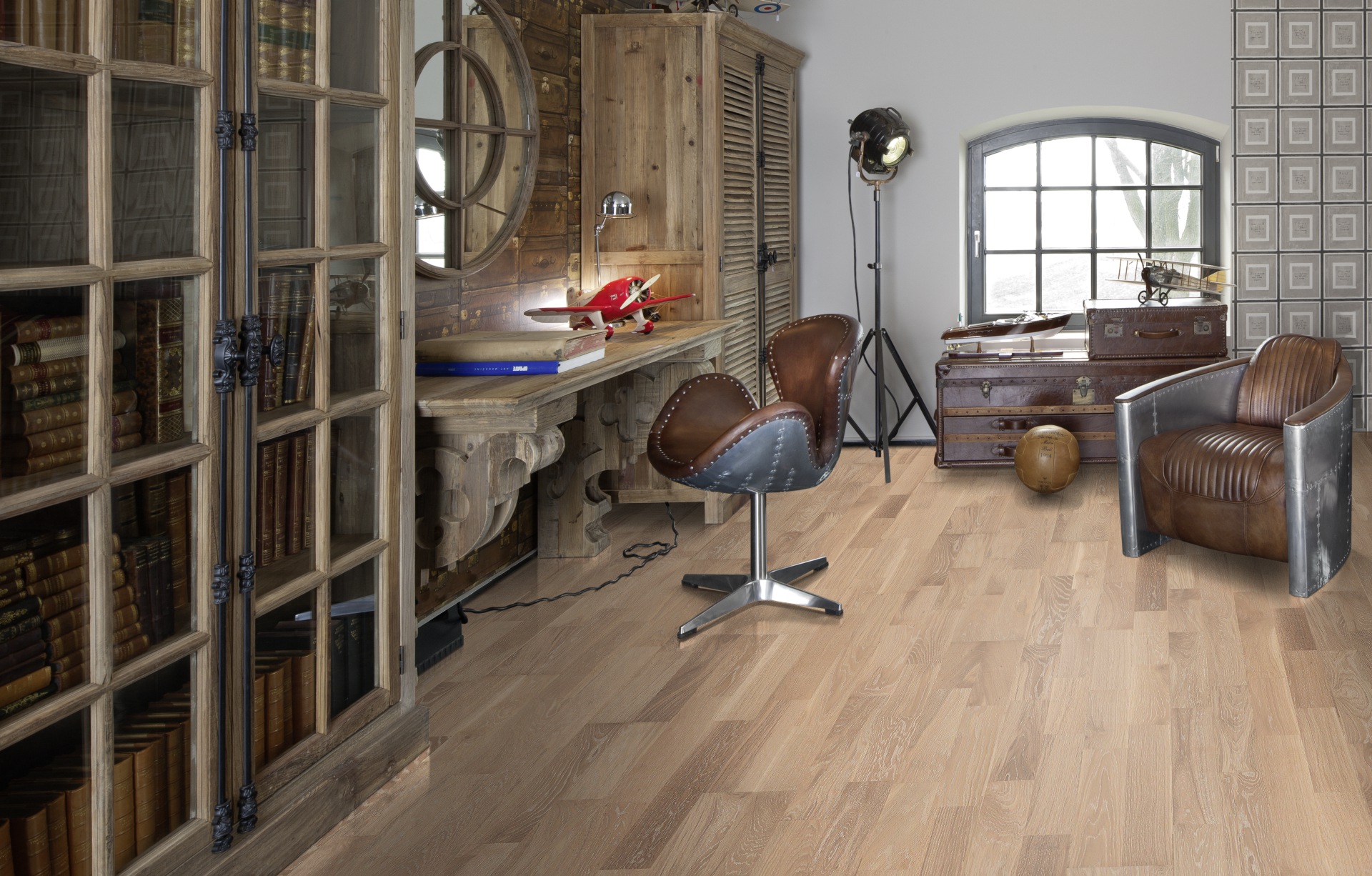 Паркетная доска Kahrs дуб Перистые облака Cirrus 2423×200×15 фото в интерьере