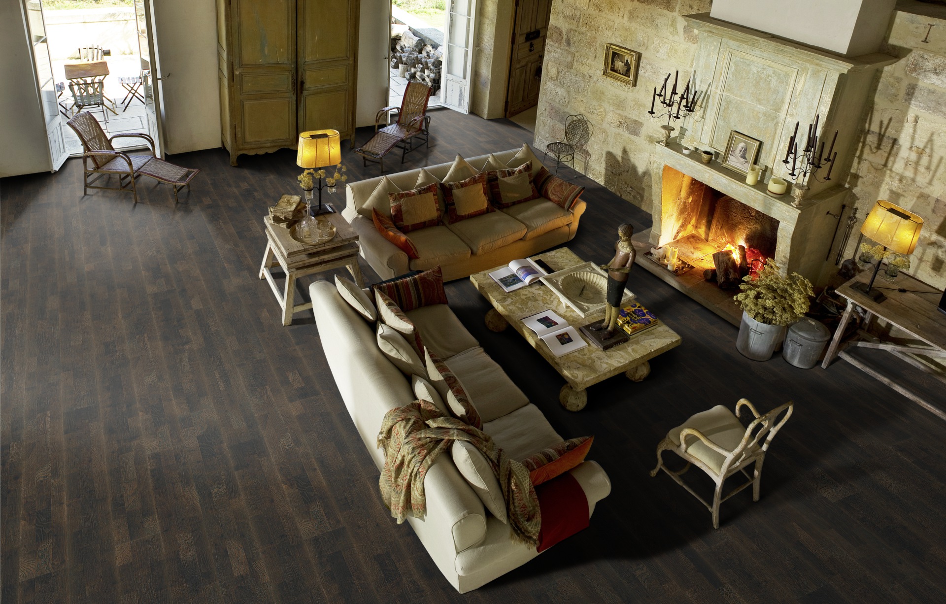 Паркетная доска Kahrs Гармония Дуб Лава Lava 153N6CEK1JKW240 Lively 2423×200×15 фото в интерьере