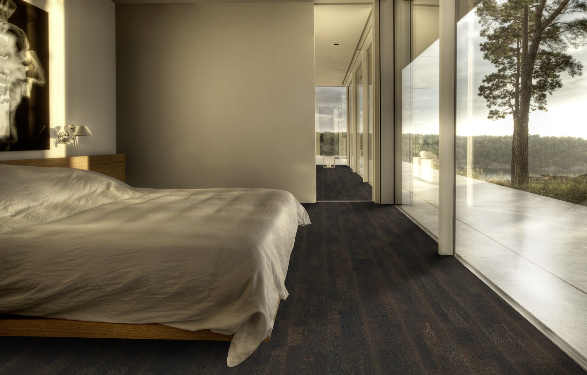 Паркетная доска Kahrs Гармония Дуб Лава Lava 153N6CEK1JKW240 Lively 2423×200×15 фото в интерьере