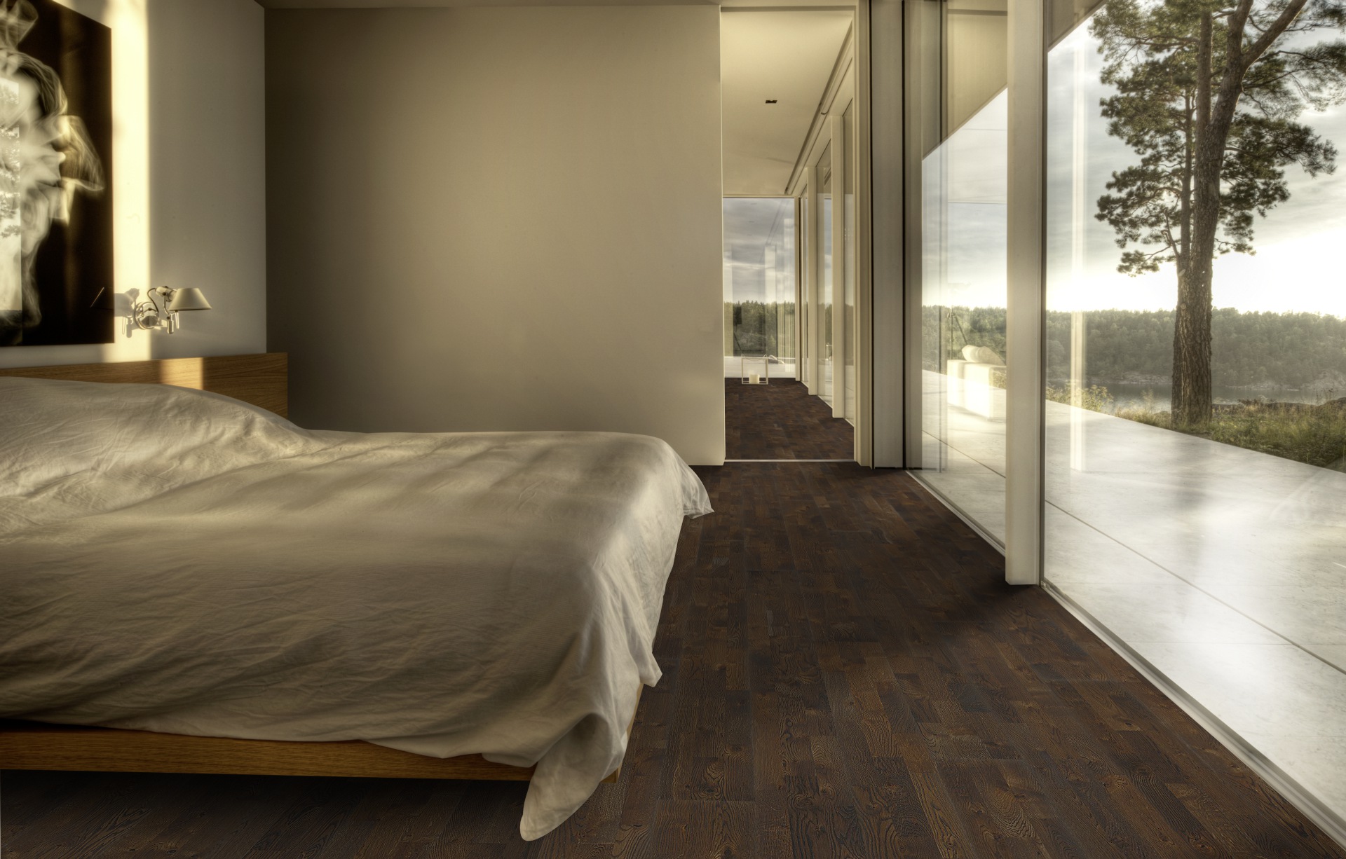 Паркетная доска Kahrs Гармония Дуб Грунт Soil 153N6EEKFEKW240 Lively 2423×200×15 фото в интерьере