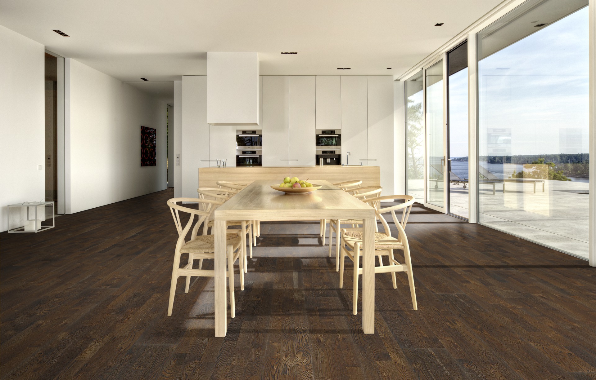 Паркетная доска Kahrs Гармония Дуб Грунт Soil 153N6EEKFEKW240 Lively 2423×200×15 фото в интерьере