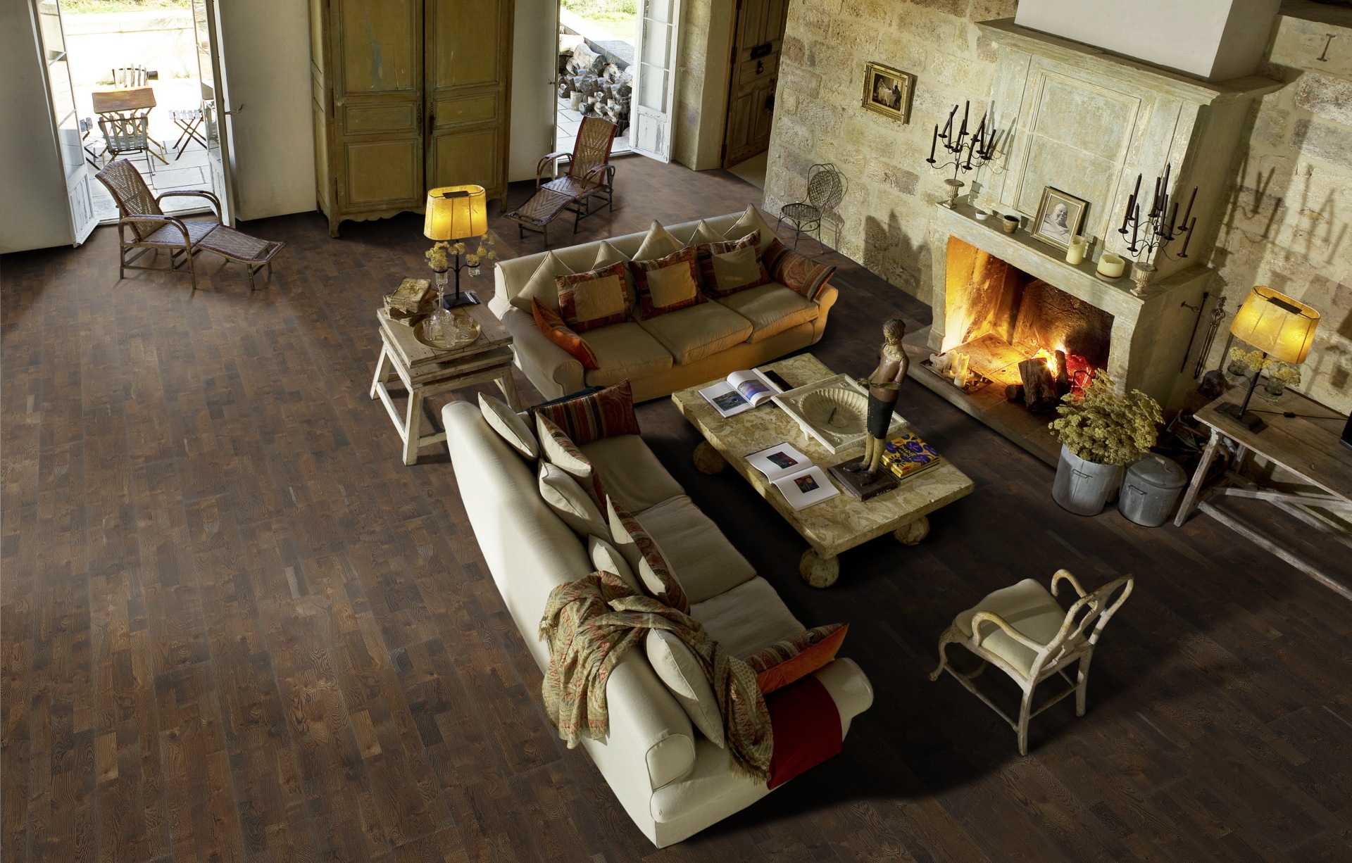 Паркетная доска Kahrs Гармония Дуб Грунт Soil 153N6EEKFEKW240 Lively 2423×200×15 фото в интерьере