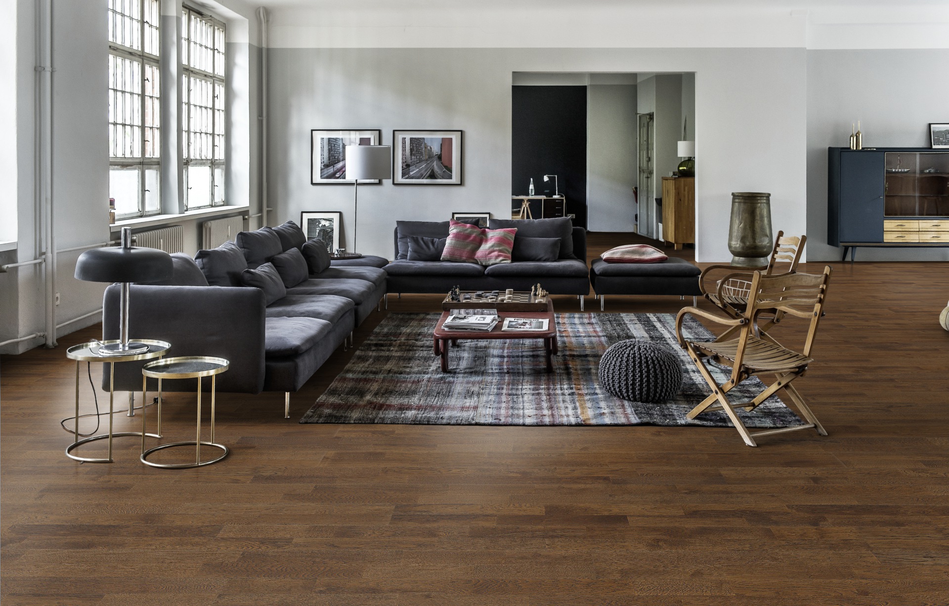 Паркетная доска Kahrs Гармония Дуб Солод Ale 153N6CEKQ1KW240 Lively 2423×200×15 фото в интерьере