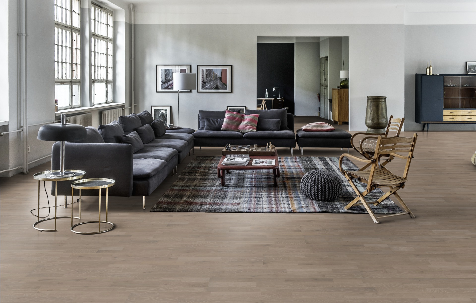 Паркетная доска Kahrs Гармония Дуб Сплав Alloy 153N0BEKD1KW240 Lively 2423×200×15 фото в интерьере