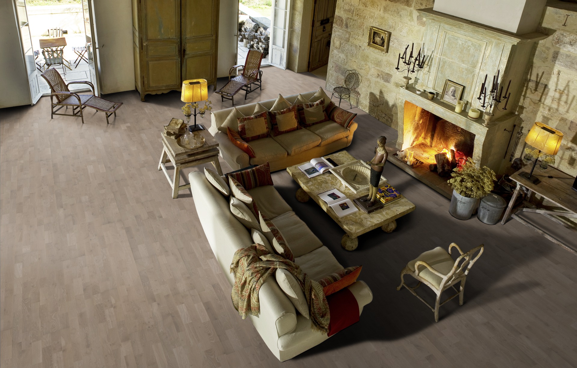 Паркетная доска Kahrs Гармония Дуб Сплав Alloy 153N0BEKD1KW240 Lively 2423×200×15 фото в интерьере