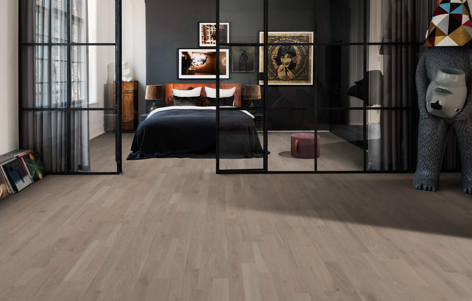 Паркетная доска Kahrs Гармония Дуб Сплав Alloy 153N0BEKD1KW240 Lively 2423×200×15 фото в интерьере