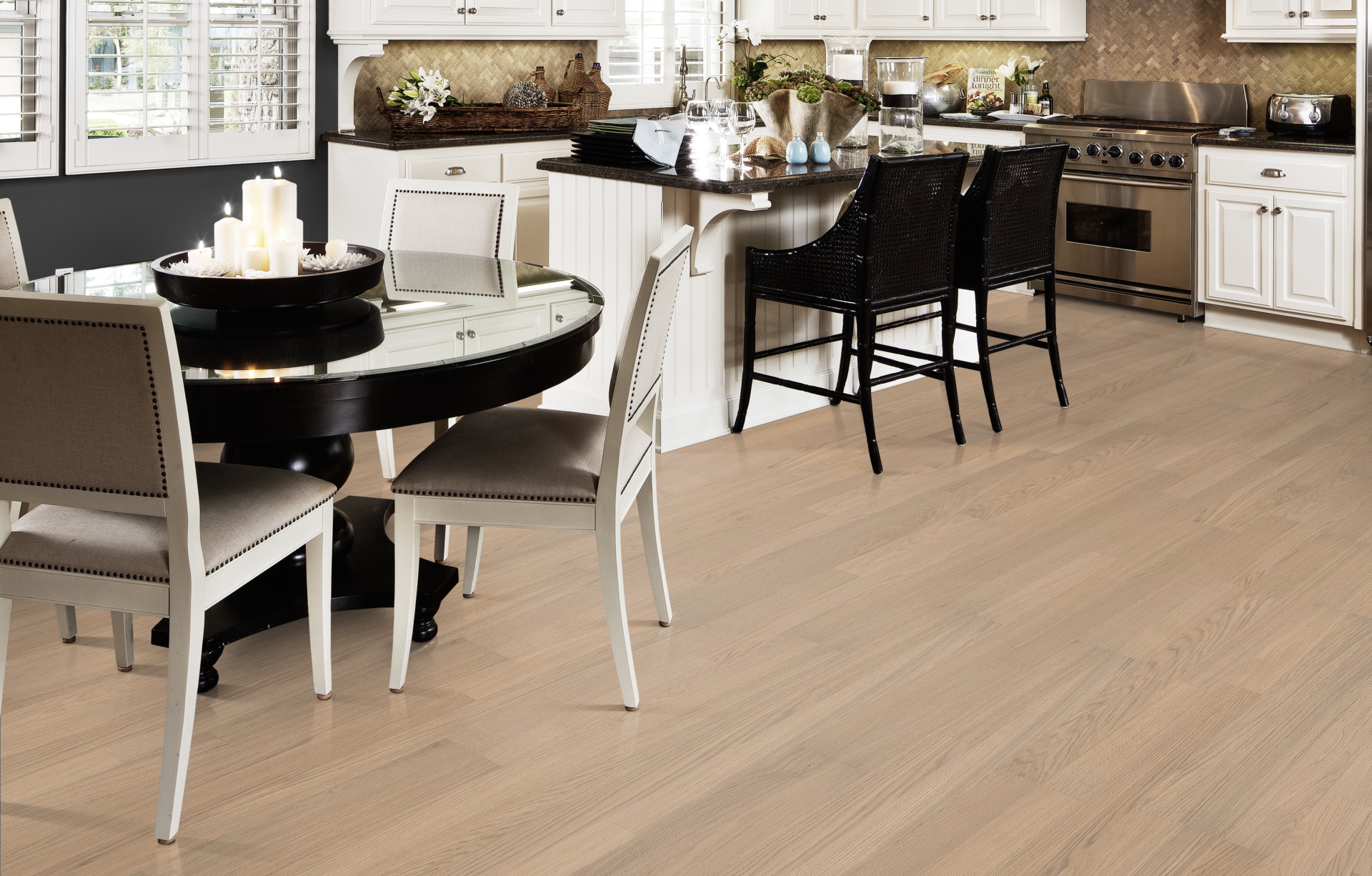 Паркетная доска Kahrs Лодж Дуб Прилив Tide 1225×193×7 фото в интерьере