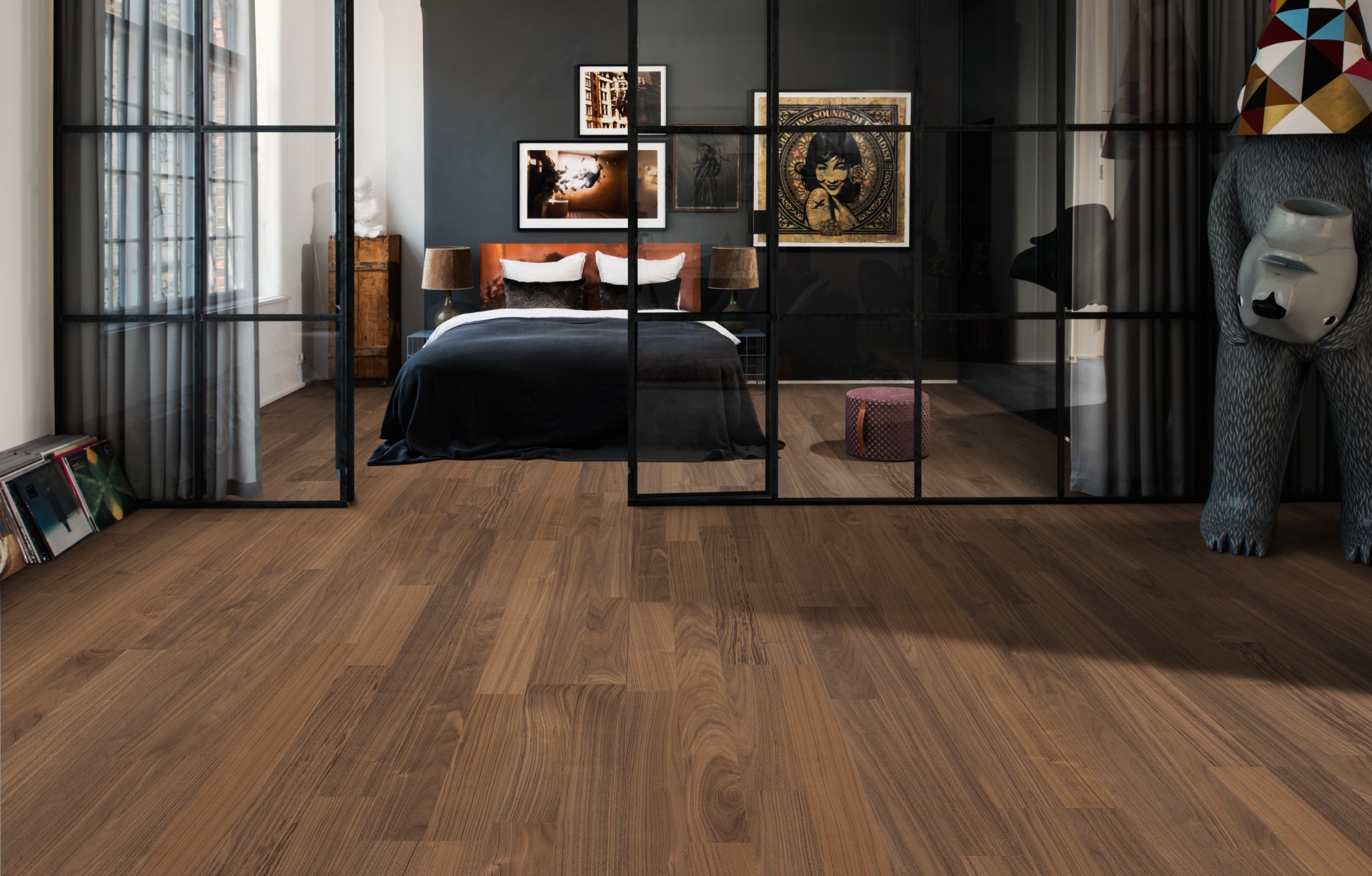 Паркетная доска Kahrs Лодж Орех Цветок Bloom 1225×193×7 фото в интерьере Паркетная доска Kahrs Лодж Орех Цветок Bloom 1225×193×7 фото в интерьере