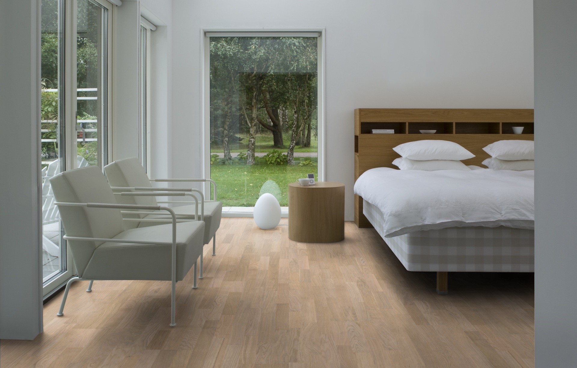 Паркетная доска Kahrs Люмен Дуб Дымка Mist 153N3BEKC4KW240 Variation 2423×200×15 фото в интерьере