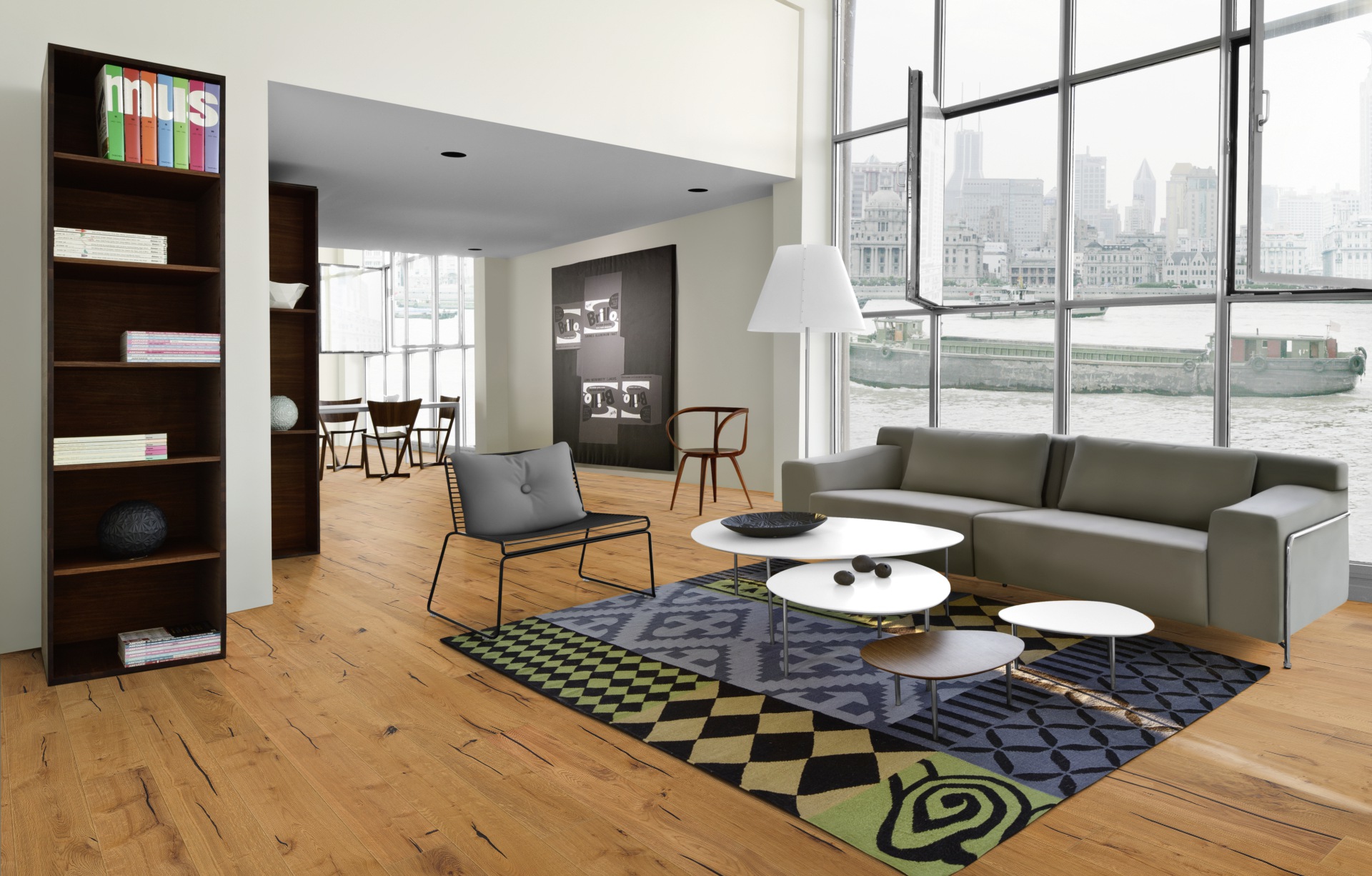 Паркетная доска Kahrs Смоланд Дуб Финнведен Finnveden 151NDSEK03KW240 Expressive 2420×187×15 фото в интерьере