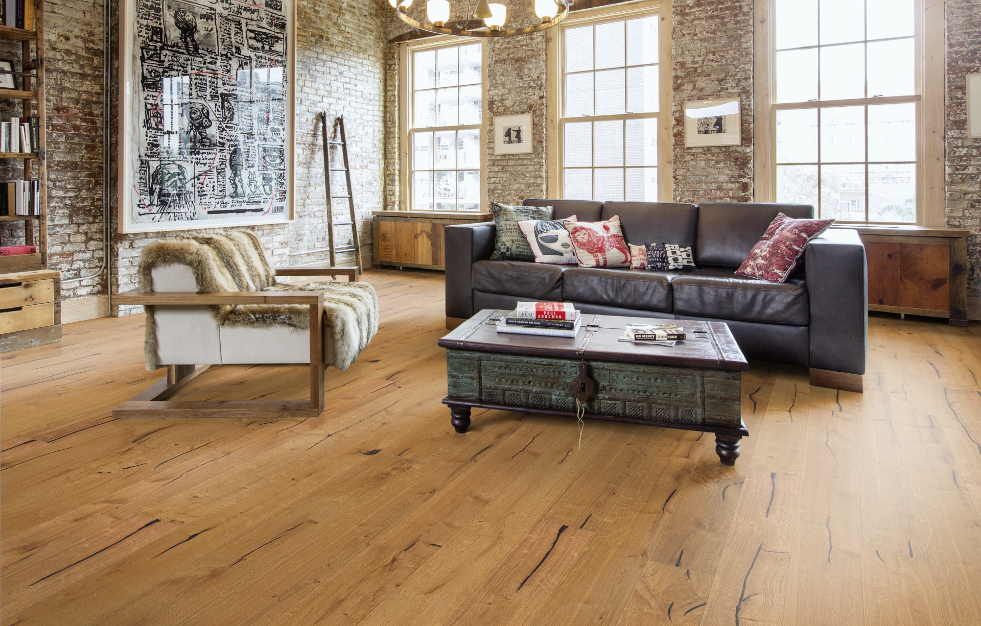 Паркетная доска Kahrs Смоланд Дуб Финнведен Finnveden 151NDSEK03KW240 Expressive 2420×187×15 фото в интерьере