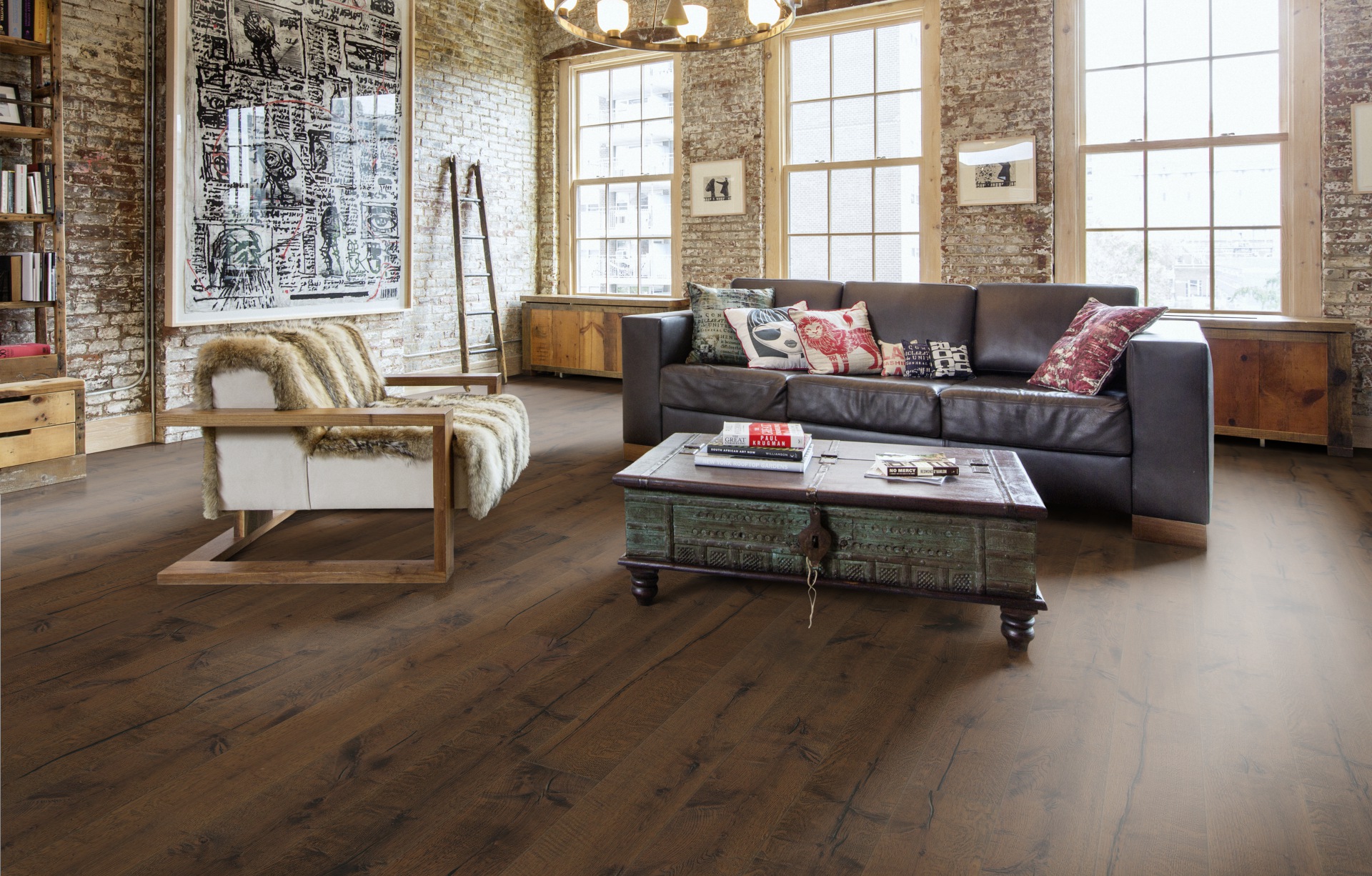 Паркетная доска Kahrs Смоланд Дуб Твета Tveta 151NDSEK04KW240 Expressive 2420×187×15 фото в интерьере