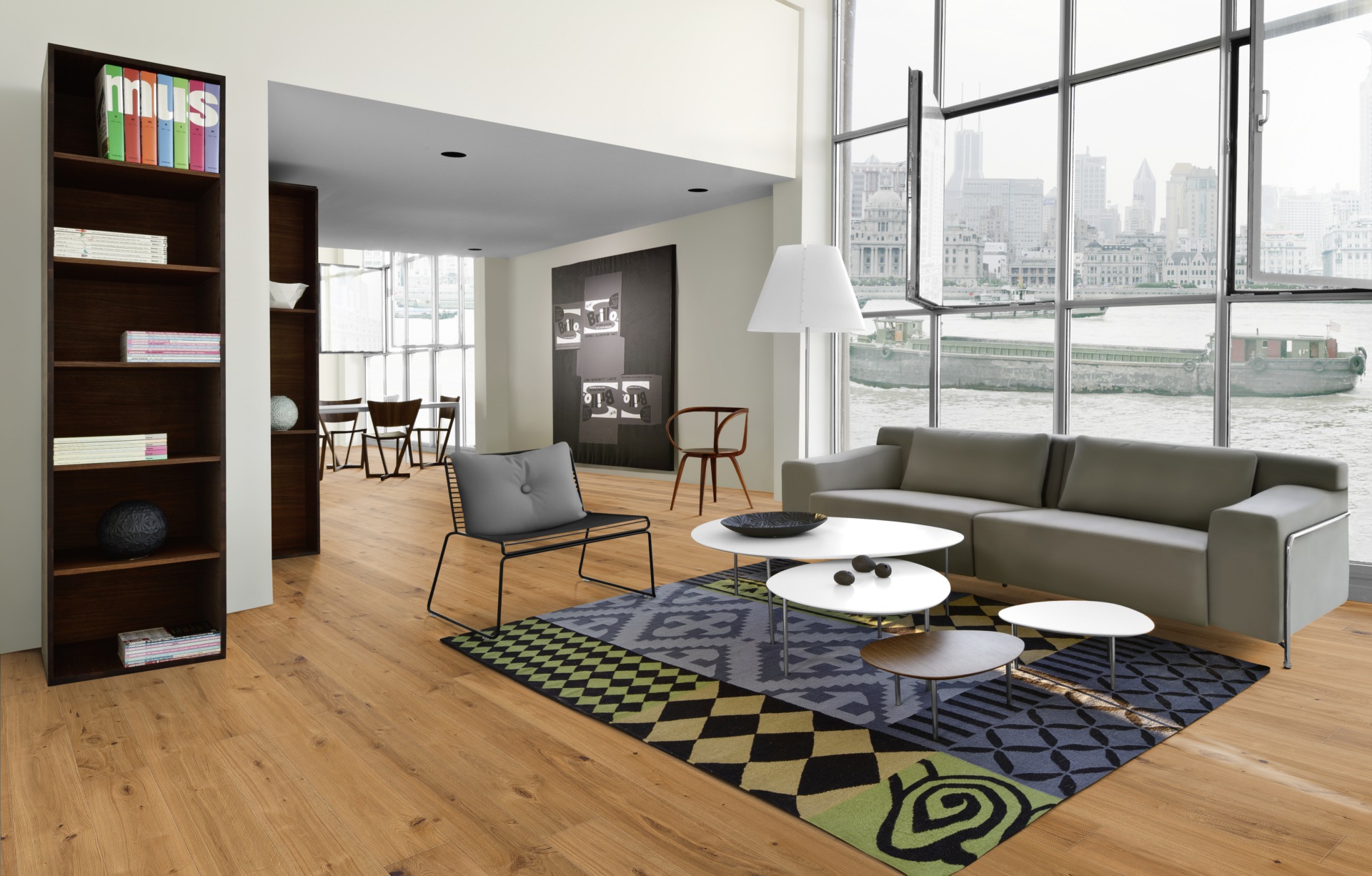 Паркетная доска Kahrs Смоланд Дуб Ведбо Vedbo 151NCSEK01KW240 Dynamic 2420×187×15 фото в интерьере