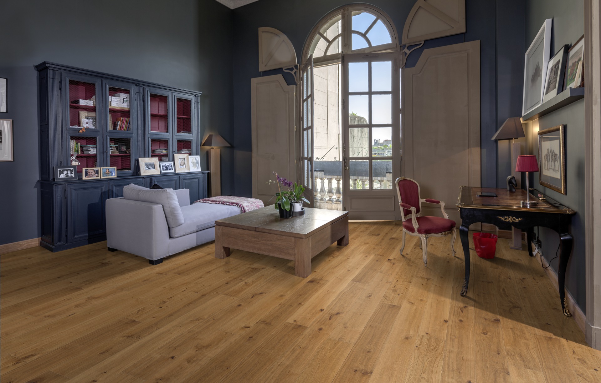 Паркетная доска Kahrs Смоланд Дуб Ведбо Vedbo 151NCSEK01KW240 Dynamic 2420×187×15 фото в интерьере