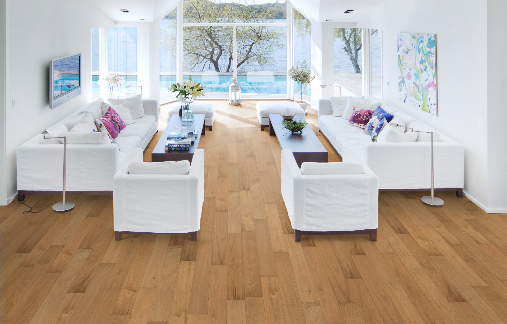 Паркетная доска Kahrs Юнити Дуб Риф Reef 1830×125×10 фото в интерьере