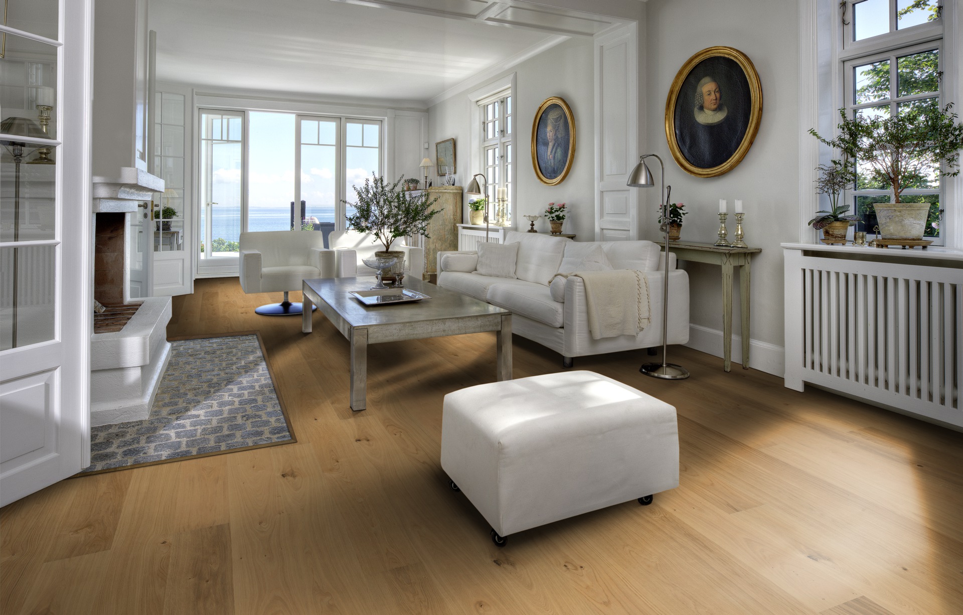 Паркетная доска Kahrs Европейская Дуб Корнвол Kornwall 151L8AEK09KW220 Lively 2266×187×15 фото в интерьере