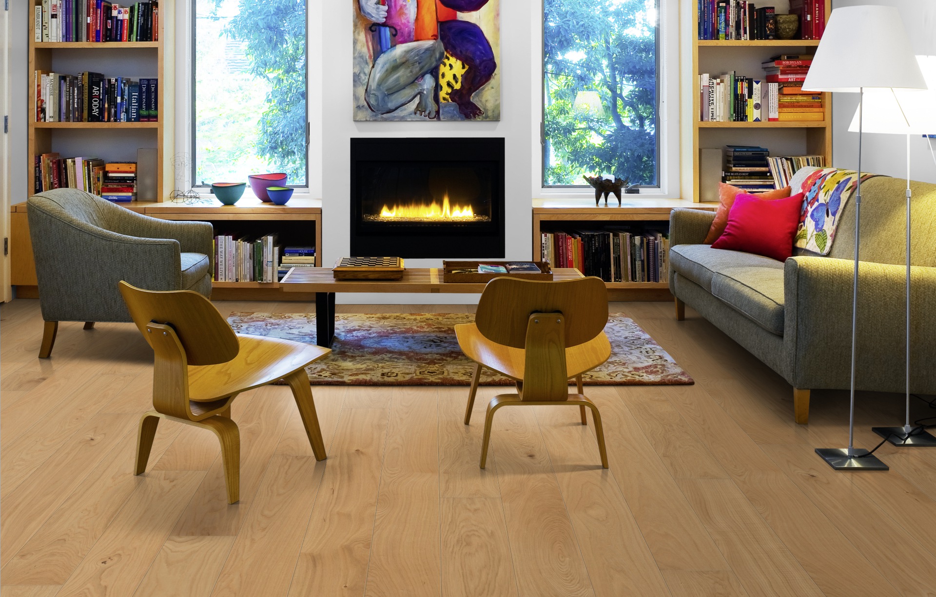 Паркетная доска Kahrs Европейская Дуб Корнвол Kornwall 151L8AEK09KW220 Lively 2266×187×15 фото в интерьере