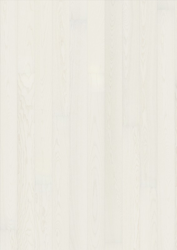 Однополосная паркетная доска Karelia Light Ясень Story Shine White