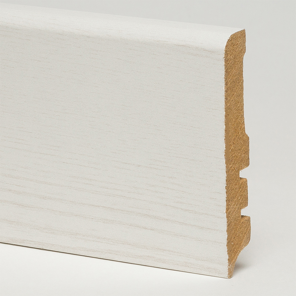 Плинтус МДФ ламинированный Alsapan Белая Аризона 443 80x15