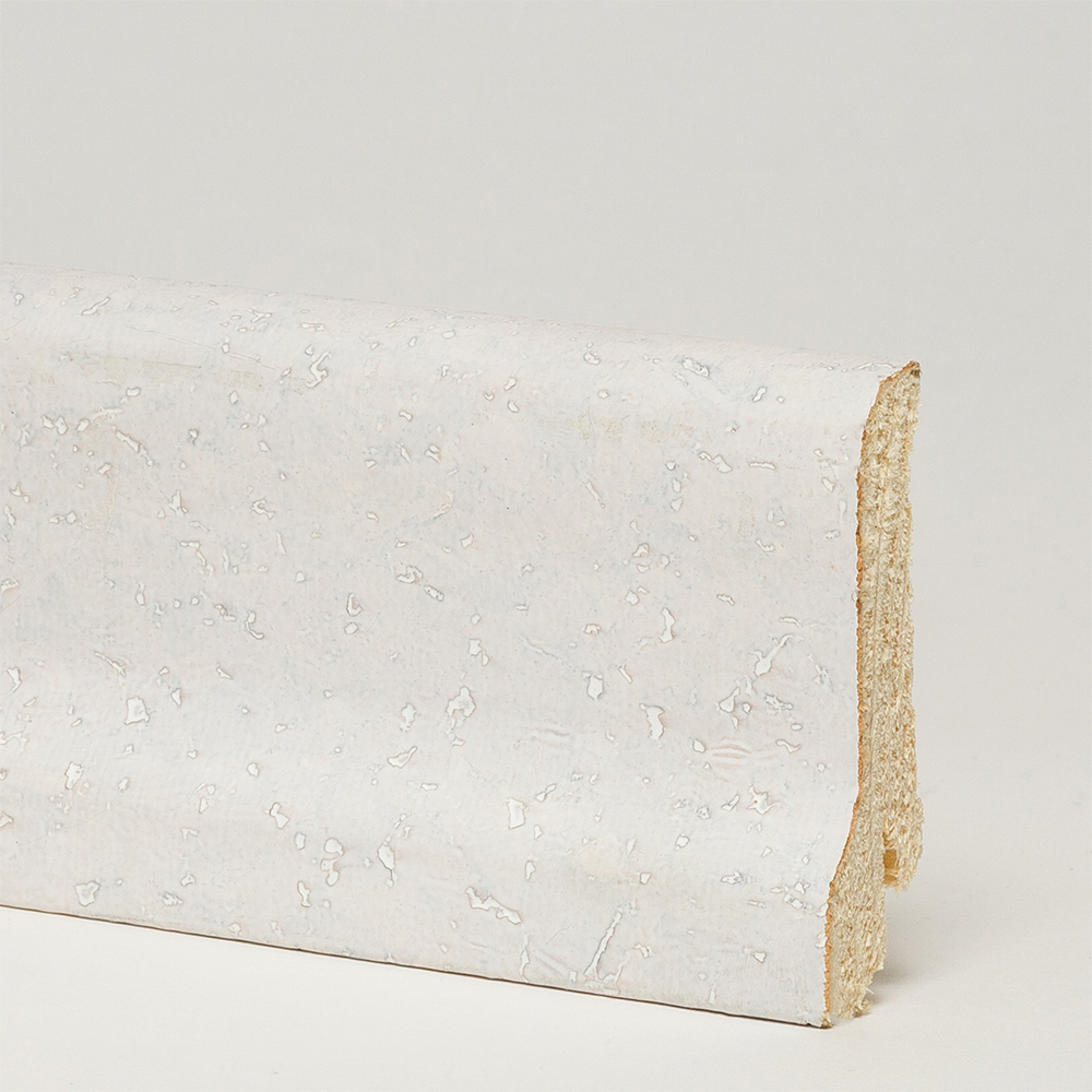 Плинтус деревянный CorkStyle пробка Cork White 2500×60×22