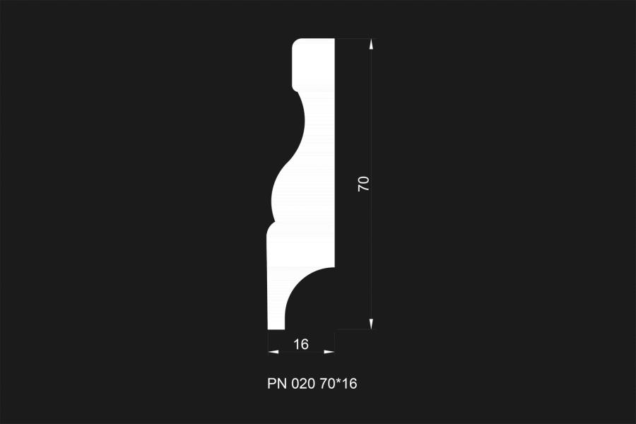 Плинтус МДФ под покраску Evrowood PN 020 2000×70×16 Плинтус МДФ под покраску Evrowood PN 020 2000×70×16