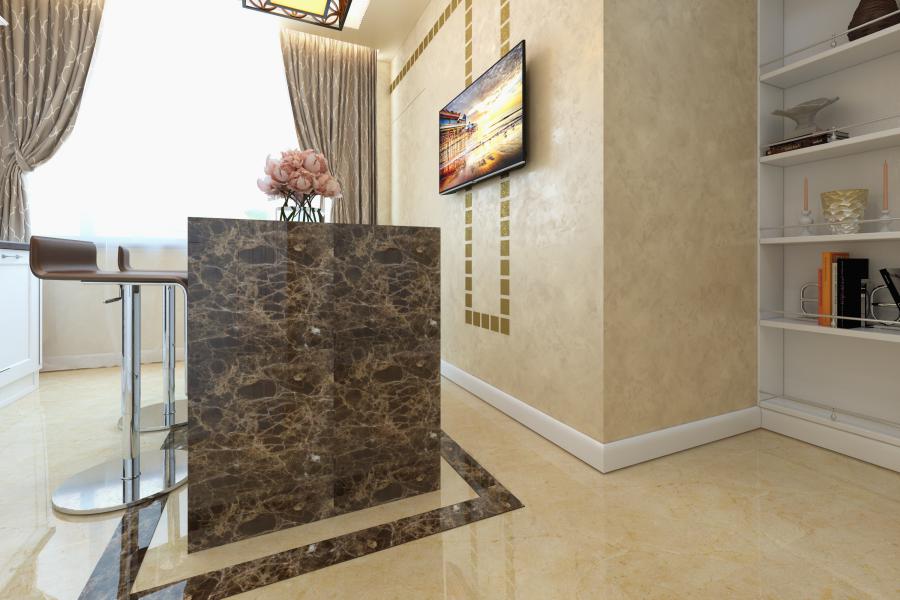 Плинтус МДФ под покраску Evrowood PN 080 2000×95×16 фото в интерьере