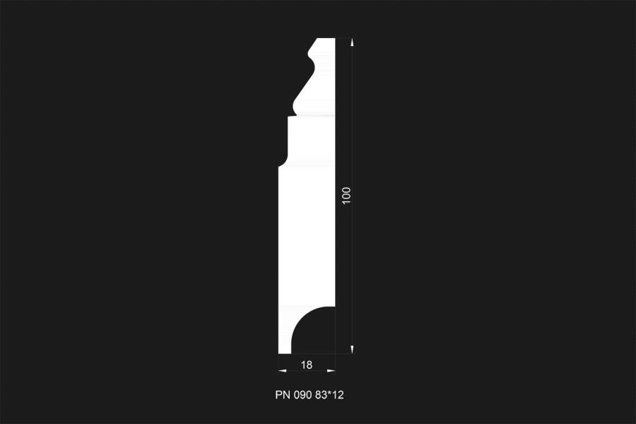 Плинтус МДФ под покраску Evrowood PN 090 2000×100×18